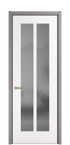 Дверь межкомнатная Паола 4 Цвет Ирис Brash Покрытие ЭМАЛИ Эмаль брашированная Наличник  L 50 Цена 53503